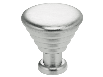 1" Diameter Omnia Banded Deco Cabinet Knob Polished & Lacquered Brass - New York Hardware