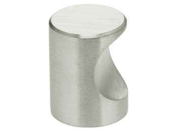 13/16" Diameter Omnia Thumb Pull Cabinet Knob Satin Stainless Steel - New York Hardware
