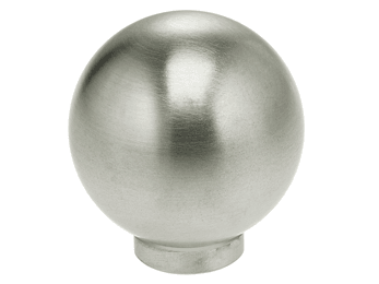Diameter Omnia Steel Globe Cabinet Knob Satin Stainless Steel - New York Hardware