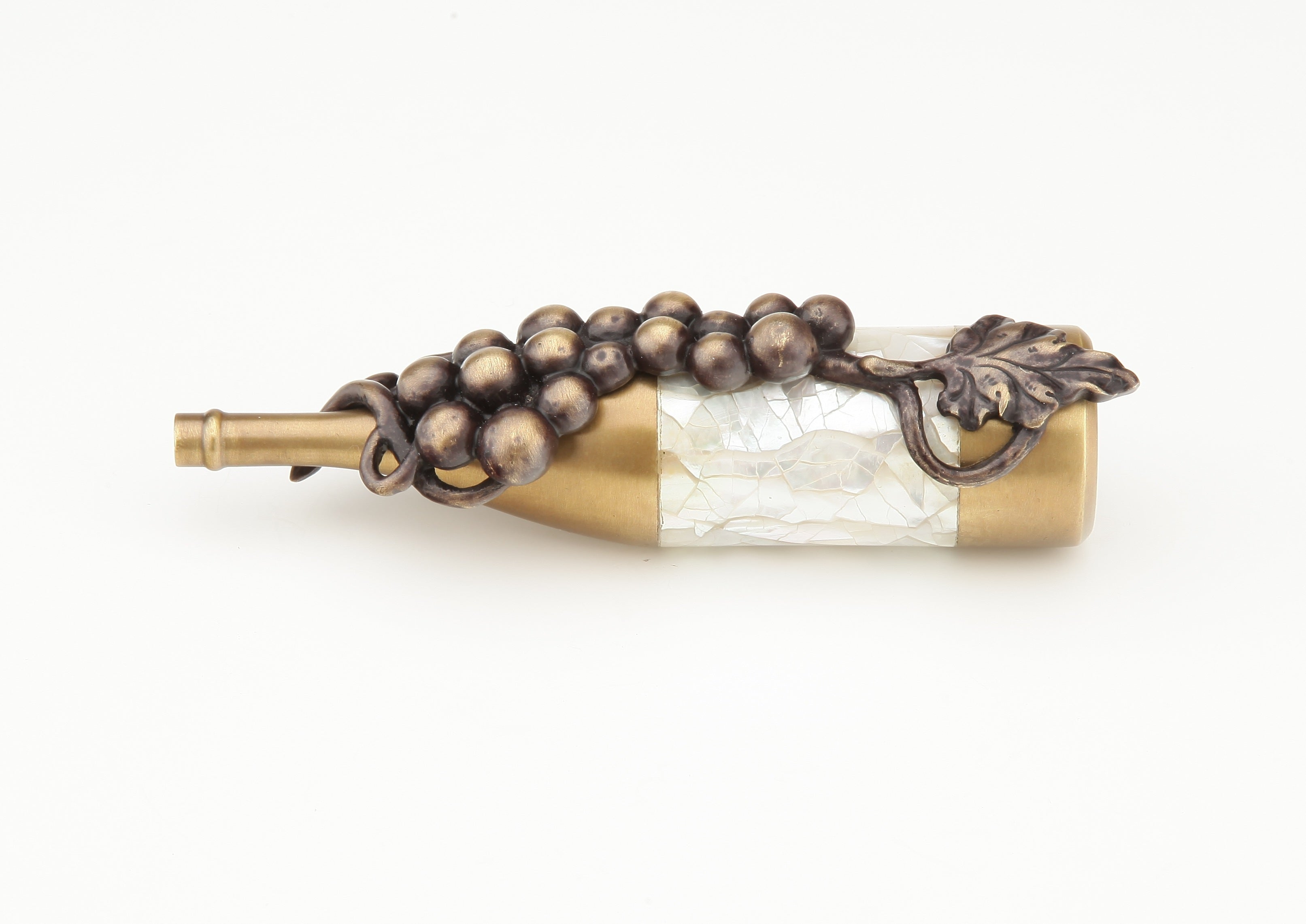 Wine Themes Bottle with Grapes Pull by Schaub - New York Hardware, Inc