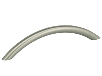 5" Center-to-Center Omnia Steel Bow Cabinet Pull Satin Stainless Steel - New York Hardware