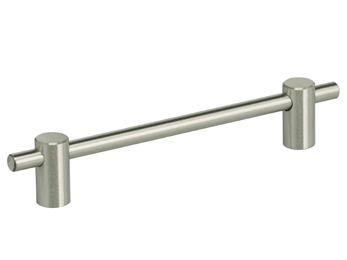 5" C.C. Adjustable Omnia Thin Cabinet Pull Satin Stainless Steel - New York Hardware