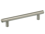 5" Center-to-Center Omnia Plain Steel Cabinet Pull Satin Stainless Steel - New York Hardware