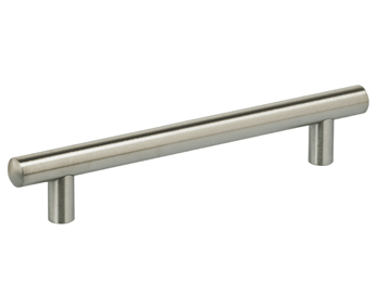 5" Center-to-Center Omnia Plain Steel Cabinet Pull Satin Stainless Steel - New York Hardware
