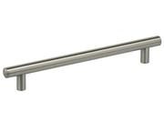 7-5/8" Center-to-Center Omnia Plain Steel Cabinet Pull Satin Stainless Steel - New York Hardware