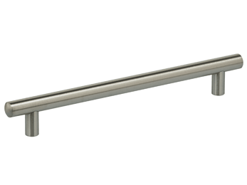 7-5/8" Center-to-Center Omnia Plain Steel Cabinet Pull Satin Stainless Steel - New York Hardware