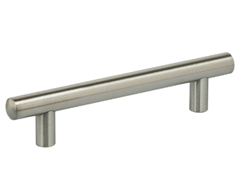 3-3/4" Center-to-Center Omnia Plain Steel Cabinet Pull Satin Stainless Steel - New York Hardware