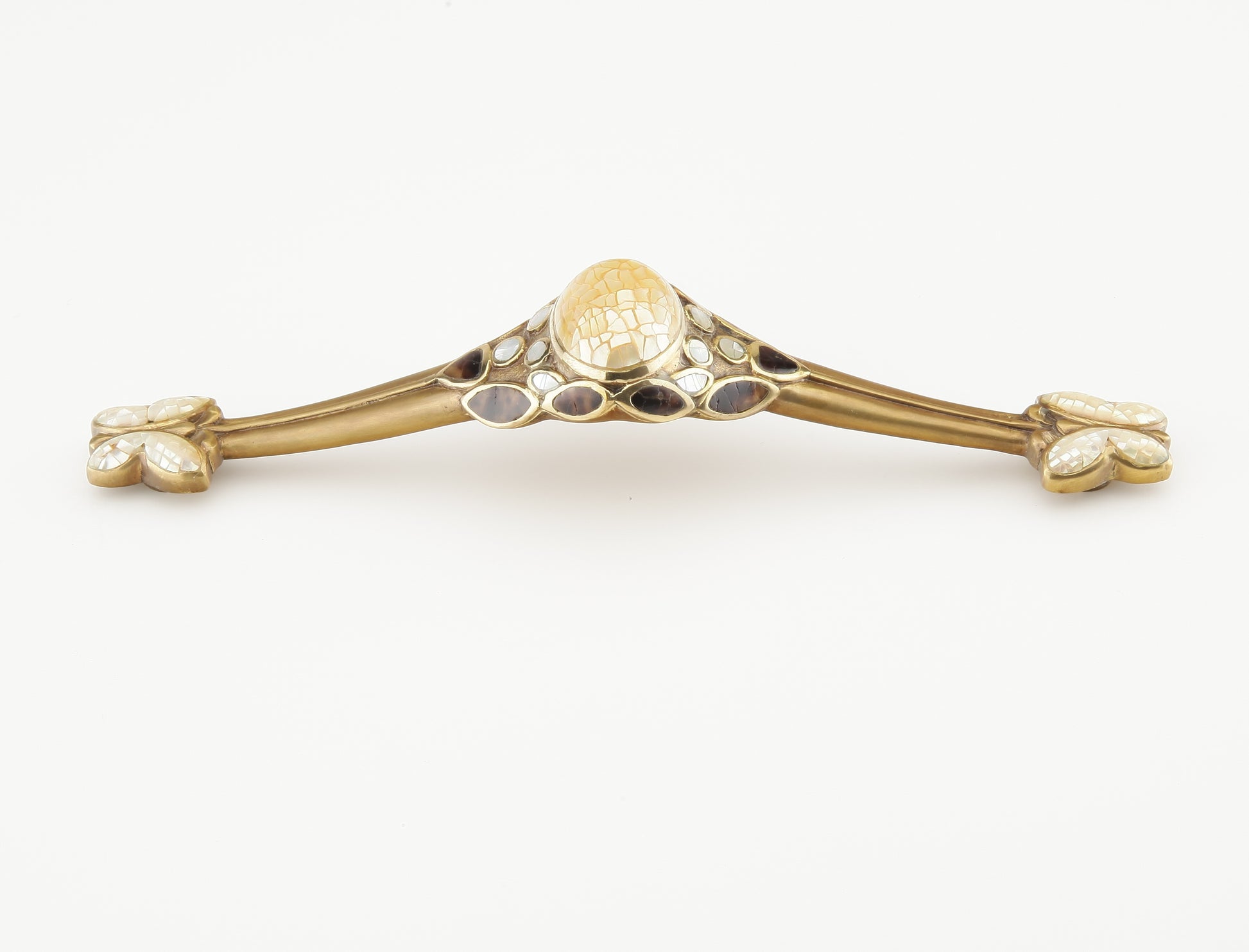 Heirloom Treasures Arched Butterfly Pull by Schaub - Polished Brass / Antique Brass - New York Hardware