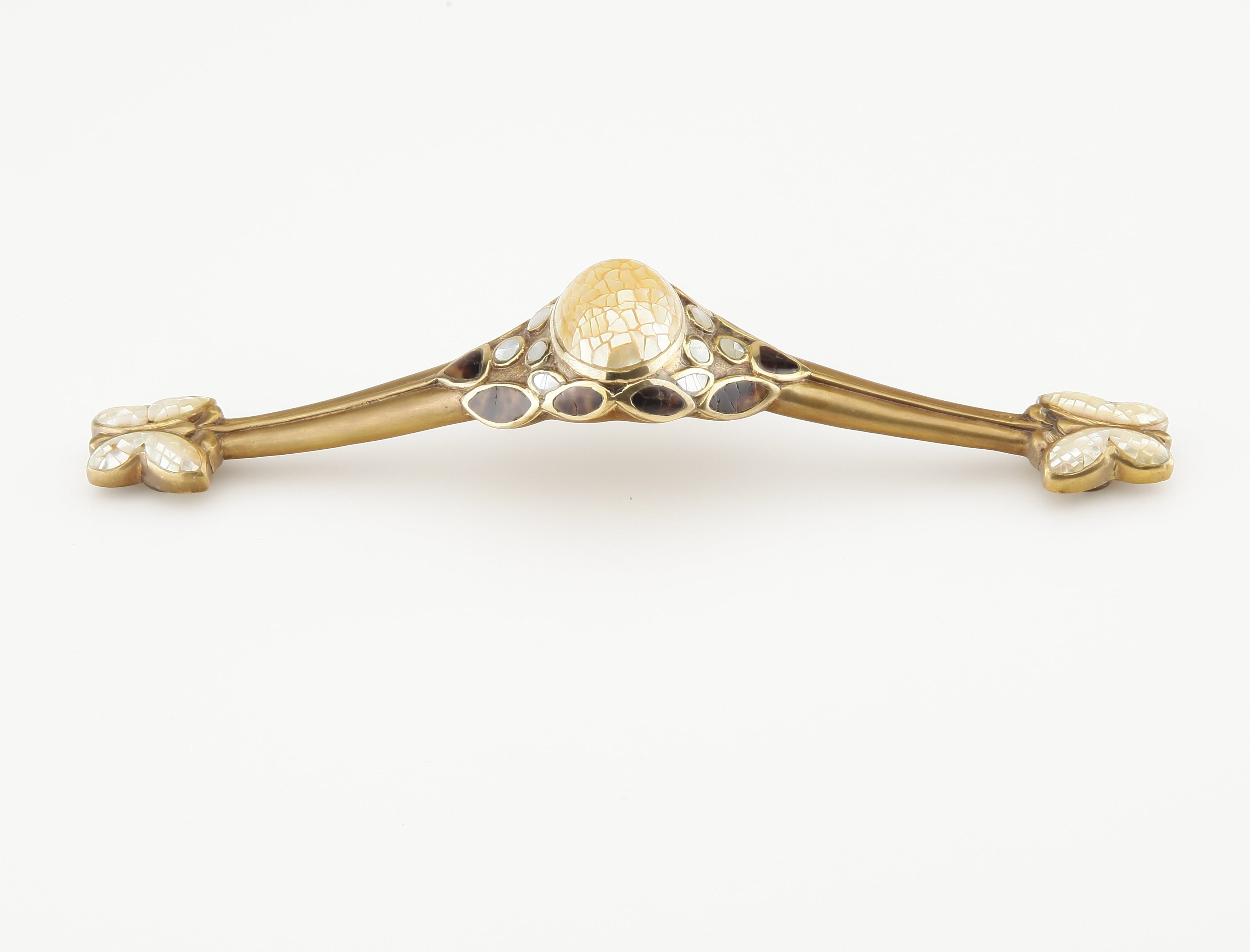 Heirloom Treasures Arched Butterfly Pull by Schaub - Polished Brass / Antique Brass - New York Hardware