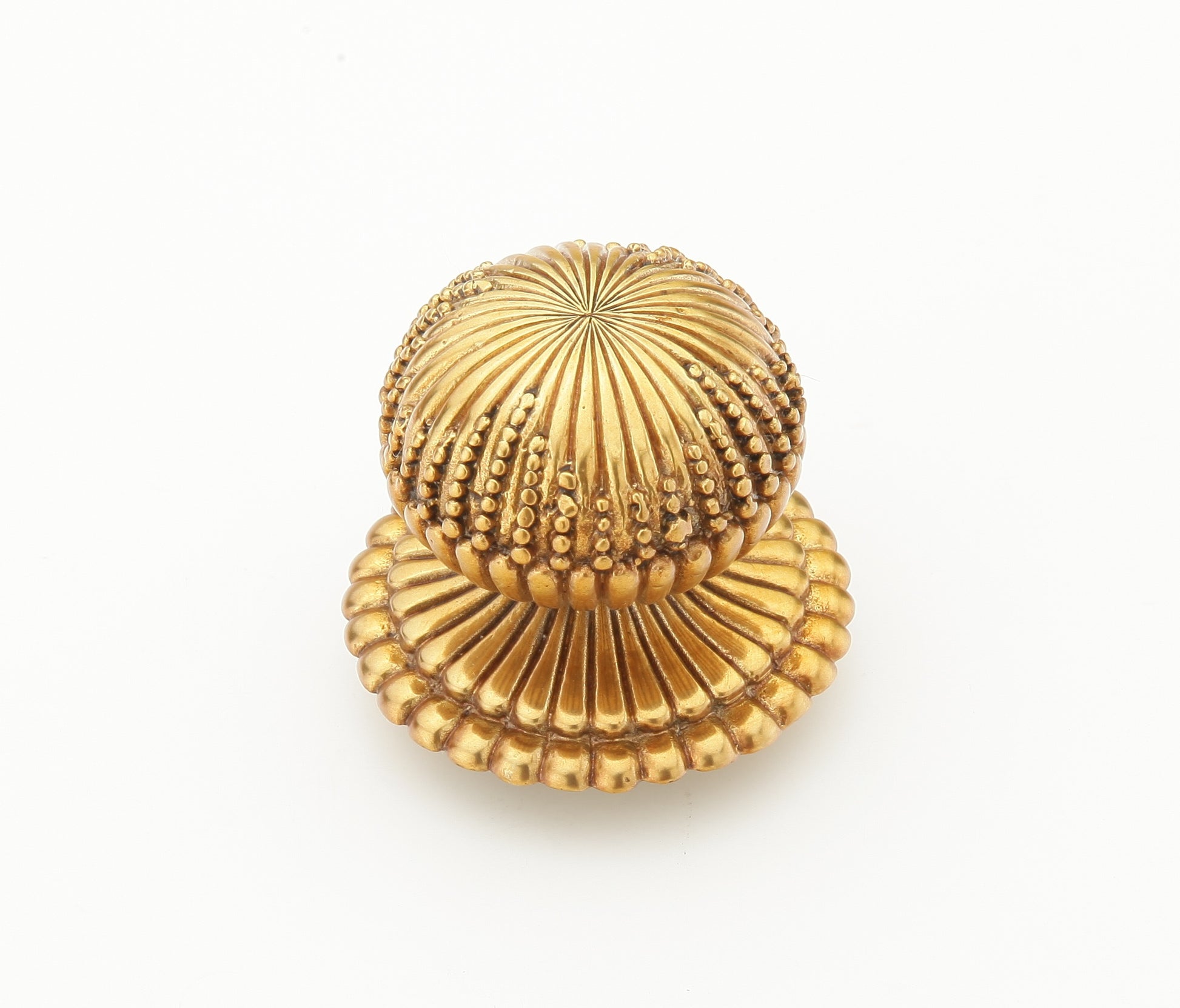 Sonata Beaded Dome Knob w/ Backplate by Schaub - New York Hardware, Inc