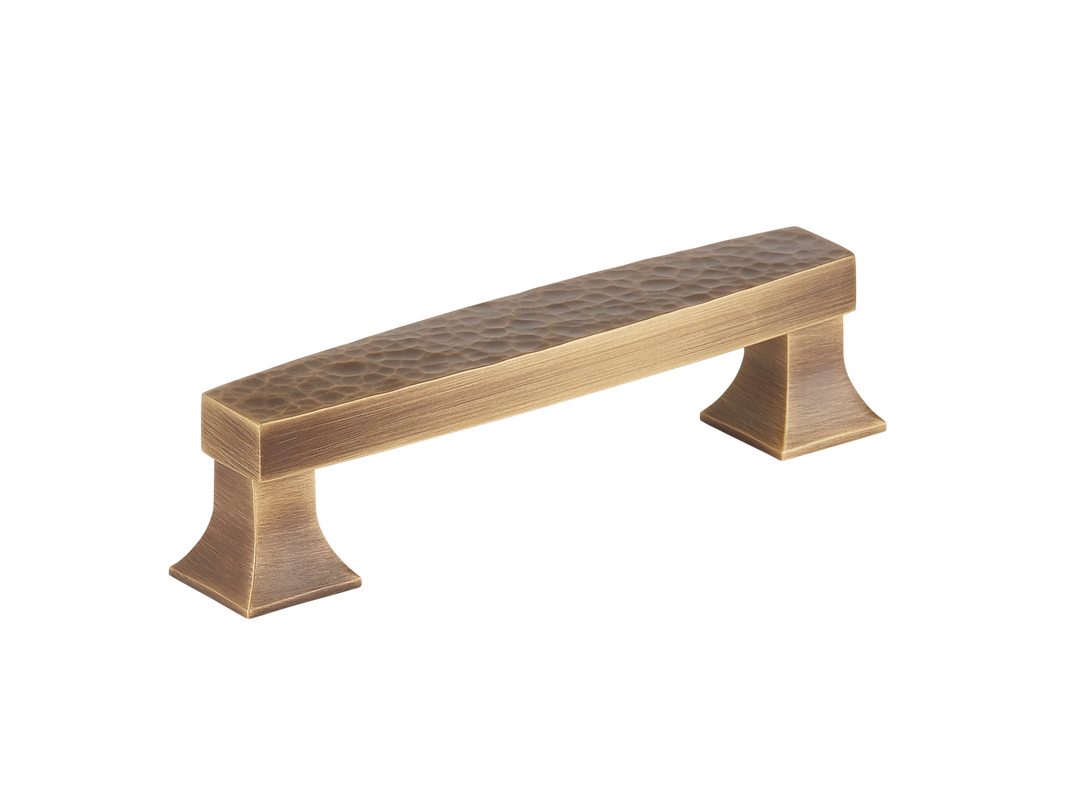 Harold Hammered Cabinet Handle by Armac Martin - 96mm - Satin Nickel Plate