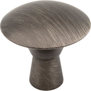 Zachary Cabinet Mushroom Knob by Elements - Brushed Pewter