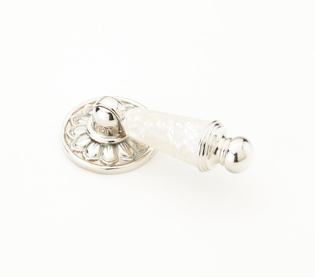 Mother of Pearl Drop Pendant Pull by Schaub - Polished Nickel - New York Hardware