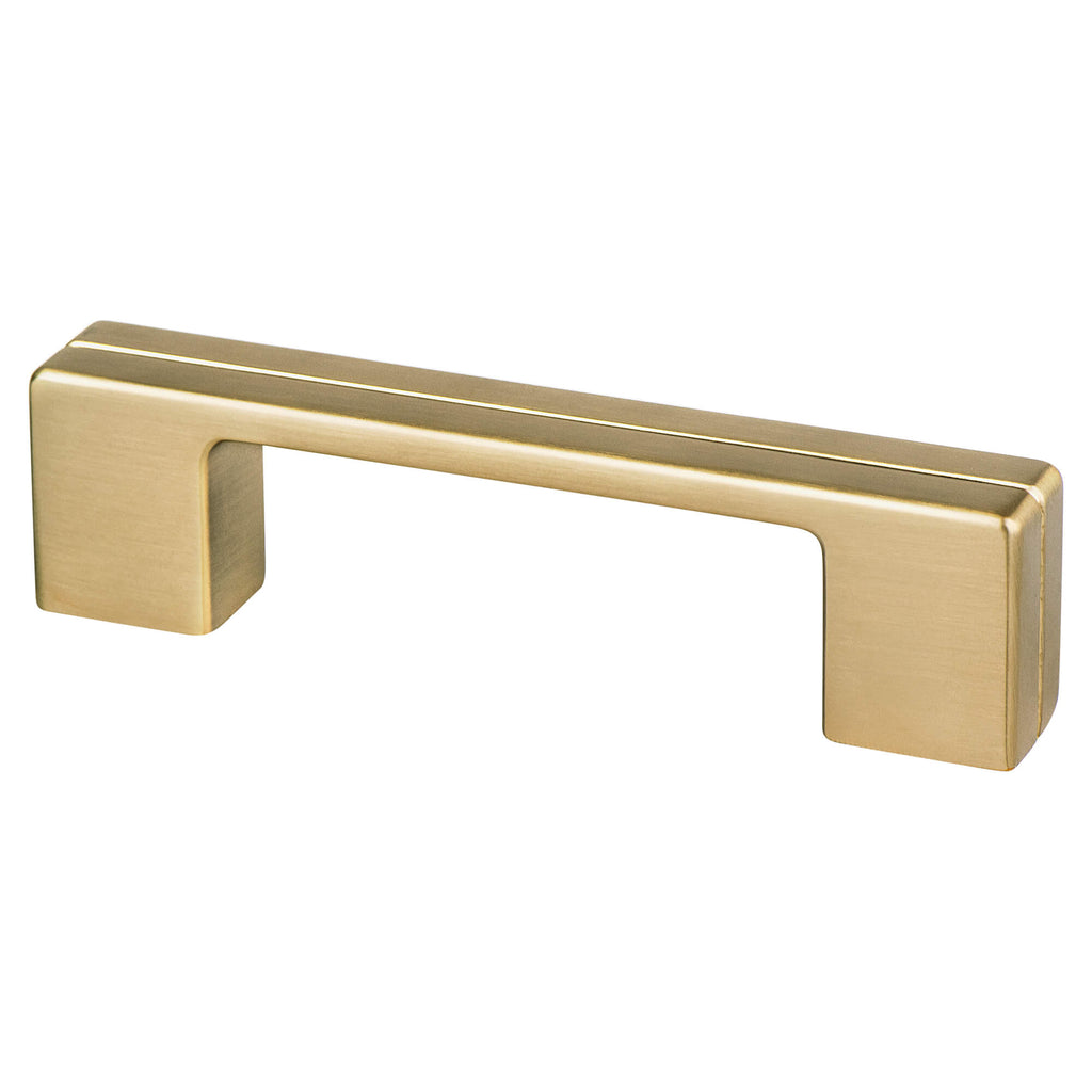 Modern Brushed Gold - 3"-and-96mm - Skyline Pull by Berenson - New York Hardware