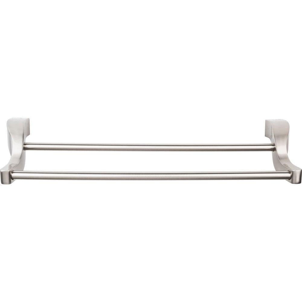 Aqua Bath 18" Double Towel Rod - Brushed Satin Nickel - New York Hardware