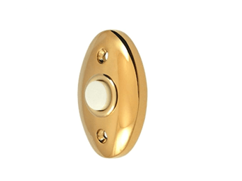 Standard Bell Button - PVD - Polished Brass - New York Hardware Online