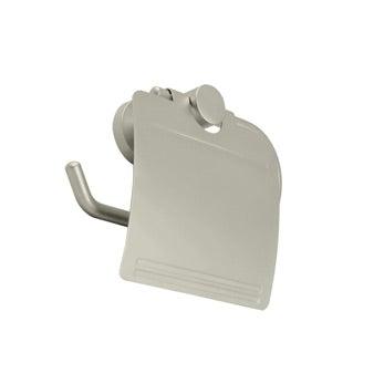 Toilet Paper Holder w/Cover, Nobe Series - Satin Nickel - New York Hardware Online
