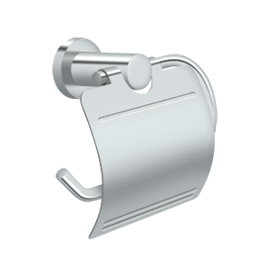 BBN Series Single Post Toilet Paper Holder w/Cover by Deltana -  - Polished Chrome - New York Hardware