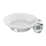 BBN Series Frosted Glass Soap Dish by Deltana -  - Polished Chrome - New York Hardware