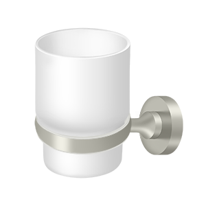 BBN Series Frosted Glass Tumbler Set by Deltana -  - Brushed Nickel - New York Hardware