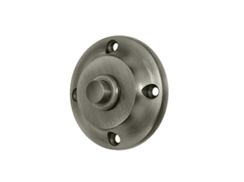 Round Contemporary Bell Button - Pewter - New York Hardware Online