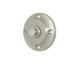 Round Contemporary Bell Button - Satin Nickel - New York Hardware Online