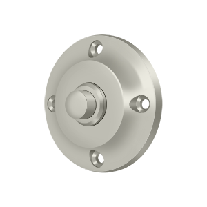 Round Contemporary Bell Button by Deltana -  - Brushed Nickel - New York Hardware