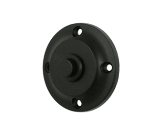 Round Contemporary Bell Button - Black - New York Hardware Online