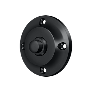 Round Contemporary Bell Button by Deltana -  - Paint Black - New York Hardware