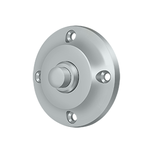 Round Contemporary Bell Button by Deltana -  - Brushed Chrome - New York Hardware