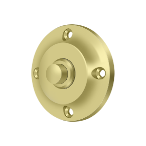 Round Contemporary Bell Button by Deltana -  - Polished Brass - New York Hardware