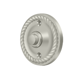 Round Roped Door Bell by Deltana -  - Brushed Nickel - New York Hardware