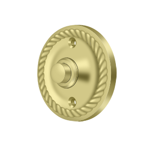 Round Roped Door Bell by Deltana -  - Polished Brass - New York Hardware