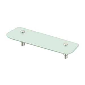 BBS Series Frosted Glass Shelf by Deltana - 15-3/4" - Polished Nickel - New York Hardware