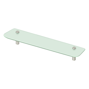 BBS Series Frosted Glass Shelf by Deltana - 27-5/8"  - Brushed Nickel - New York Hardware