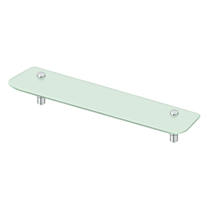 BBS Series Frosted Glass Shelf by Deltana - 27-5/8"  - Polished Chrome - New York Hardware