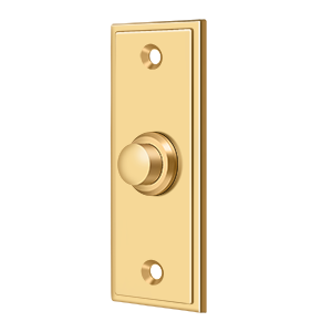 Rectangular Contemporary Door Bell by Deltana -  - PVD Polished Brass - New York Hardware
