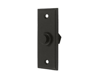 Rectangular Contemporary Bell Button - Oil Rubbed Bronze - New York Hardware Online
