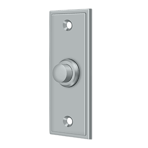 Rectangular Contemporary Door Bell by Deltana -  - Brushed Chrome - New York Hardware