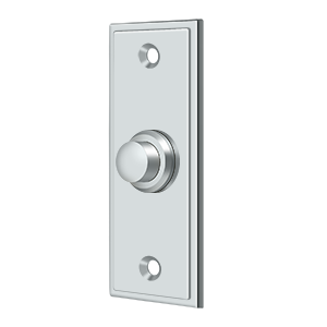 Rectangular Contemporary Door Bell by Deltana -  - Polished Chrome - New York Hardware