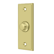Rectangular Contemporary Door Bell by Deltana -  - Polished Brass - New York Hardware
