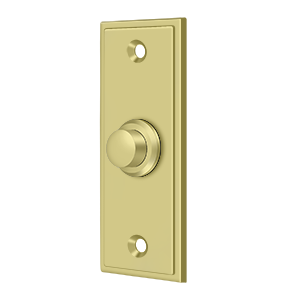 Rectangular Contemporary Door Bell by Deltana -  - Polished Brass - New York Hardware