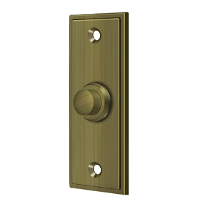 Rectangular Contemporary Door Bell by Deltana -  - Antique Brass - New York Hardware