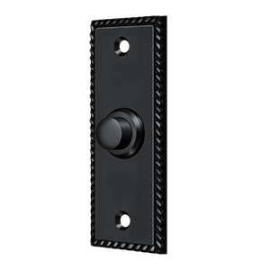 Rectangular Roped Door Bell by Deltana -  - Paint Black - New York Hardware