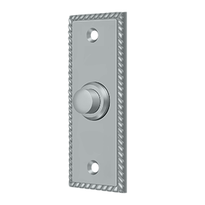 Rectangular Roped Door Bell by Deltana -   - Brushed Chrome - New York Hardware