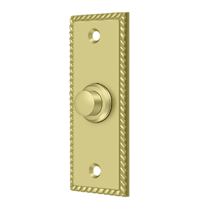 Rectangular Roped Door Bell by Deltana -  - Polished Brass - New York Hardware