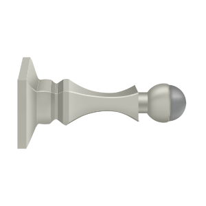 Decorative Solid Brass HD Baseboard Door Bumper by Deltana -  - Brushed Nickel - New York Hardware