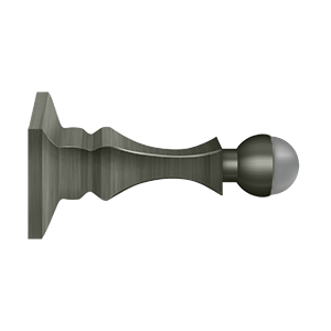 Decorative Solid Brass HD Baseboard Door Bumper by Deltana -  - Antique Nickel - New York Hardware