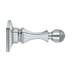 Decorative Solid Brass HD Baseboard Door Bumper by Deltana -  - Polished Chrome - New York Hardware