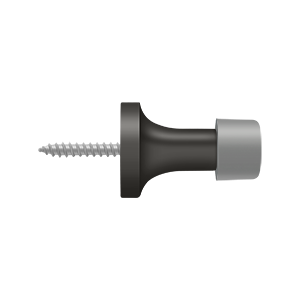 Small Solid Brass Baseboard Door Bumper by Deltana -  - Oil Rubbed Bronze - New York Hardware